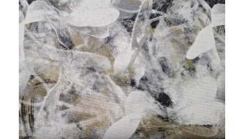 10cm Canvas "Blüten abstrakt ecru/beige/antrazith" (Grundpreis € 10.00/m)  